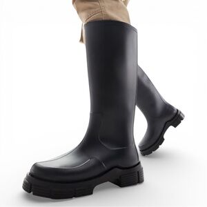 ASOS Design Platform Rubber Wellington Boots
